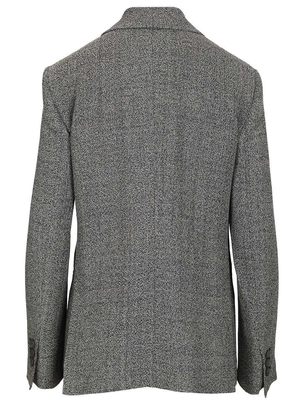 Emporio Armani Double-Breasted Blazer Giacche - Grey | 3e898b86f3d161f8643be17f5eddae70847b2265