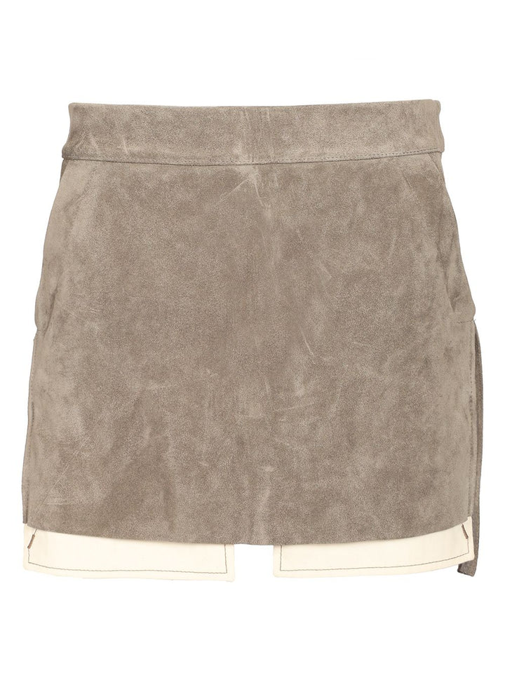 Rick Owens Fog Cut Gonne - Verde | f1a31f8513eb5e1899ae4839fe657f8c038f1d11