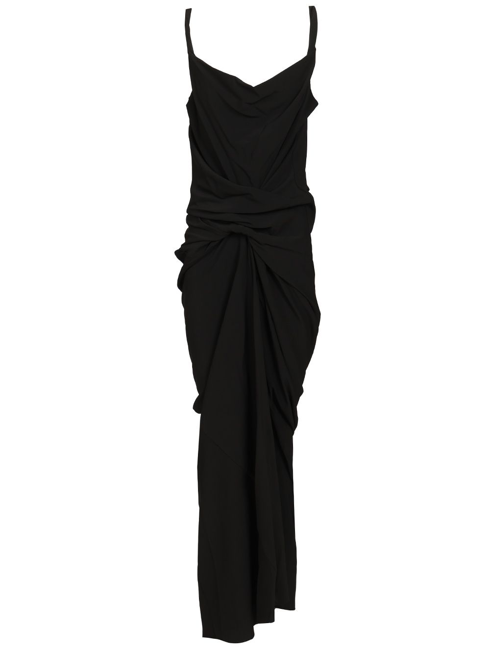Rick Owens Long Draped Cady Dress Abiti - Nero | 9f7f87ab93894e41426376ebfd7d24a8b39940c7