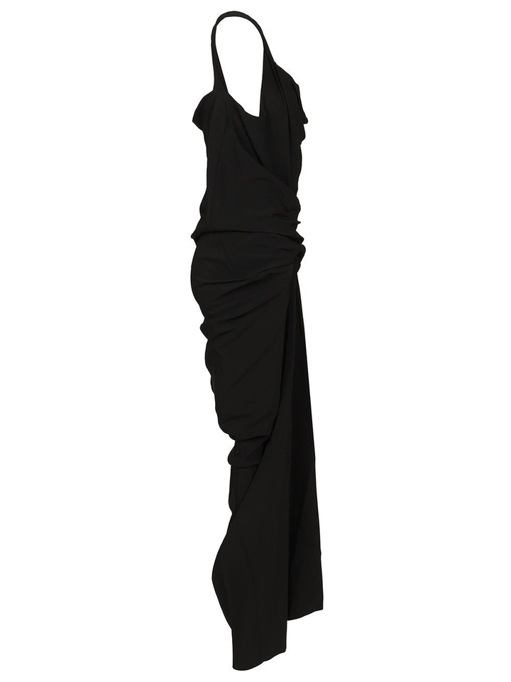 Rick Owens Long Draped Cady Dress Abiti - Nero | e687b2c3de2dec635f9f94f4c159ccf5849dfbe2