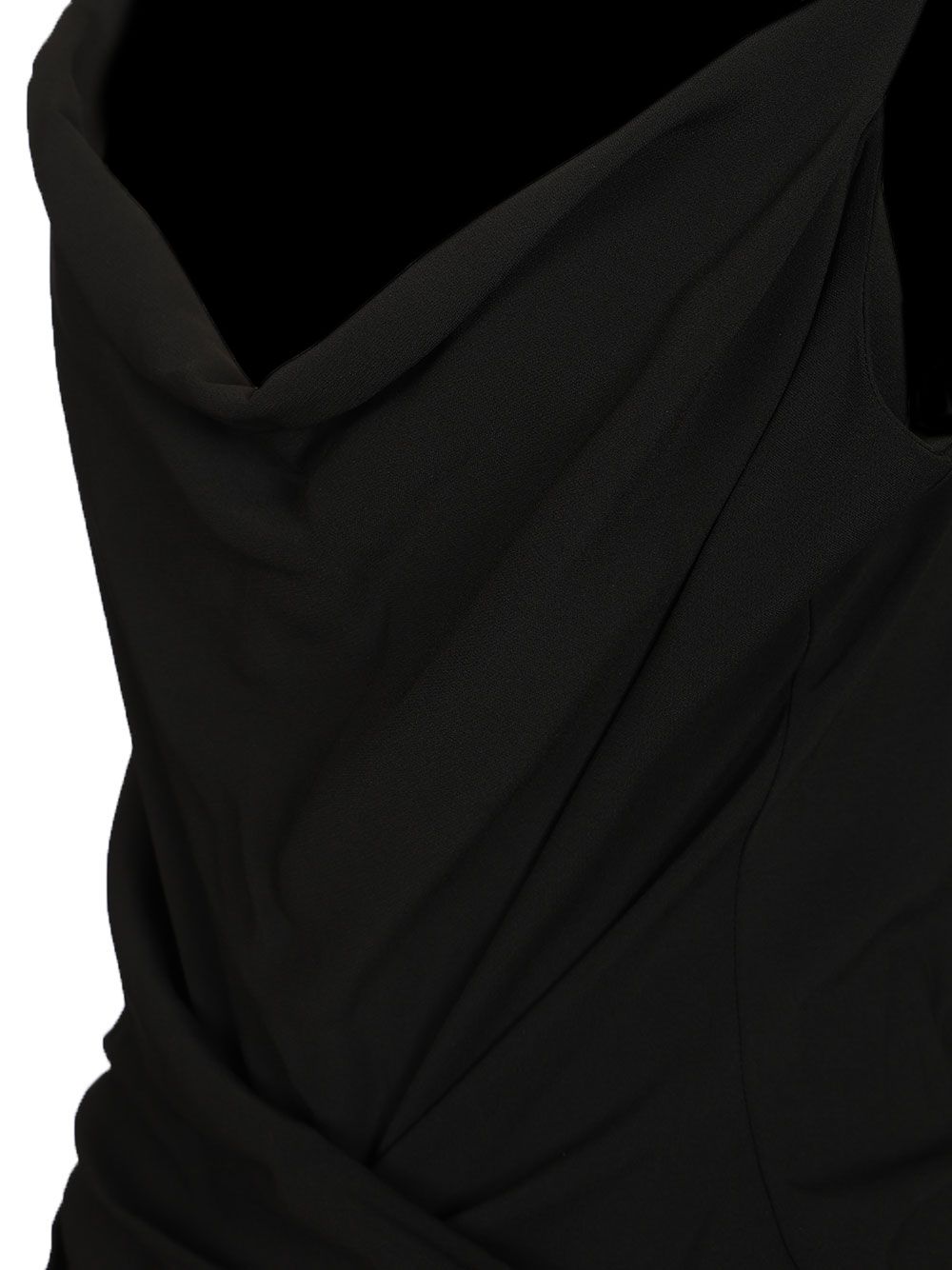 Rick Owens Long Draped Cady Dress Abiti - Nero | 863b624d404aeba894325c48daaff560911eae9f