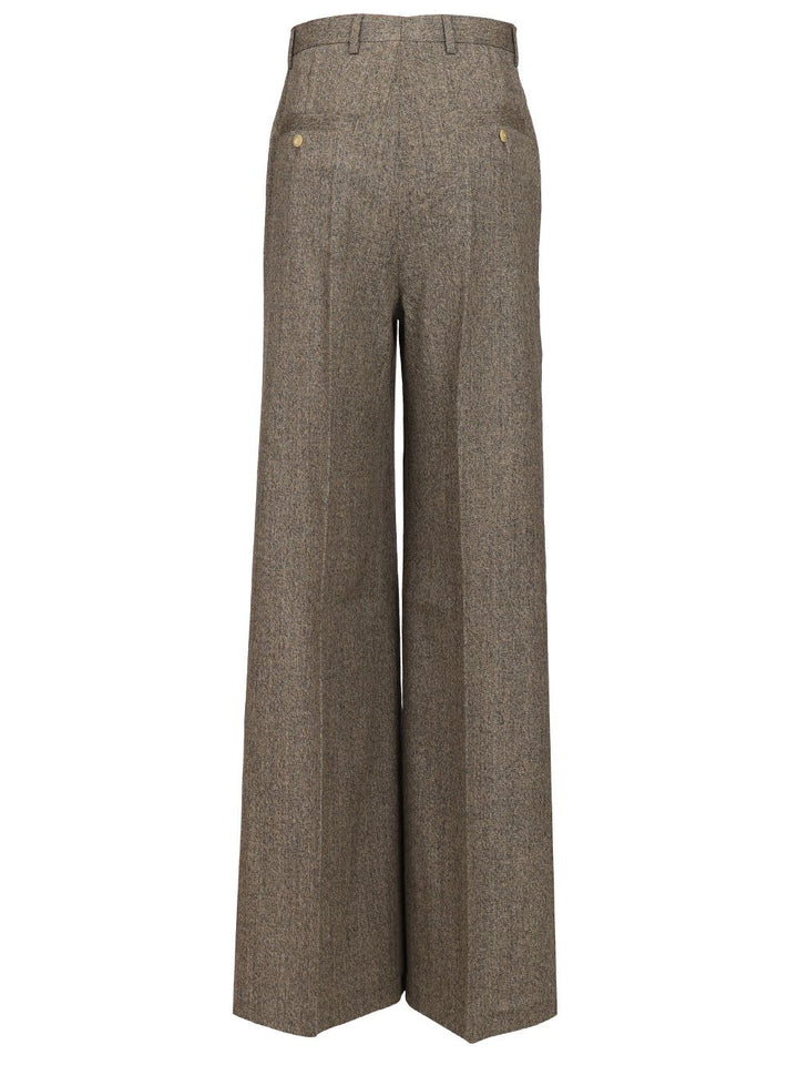 Rick Owens Wide Tailored Pants Bishu Wool Trousers - Nero | 1a709b5efd9ad1832ba9f47ccebc8b0b2960bc33