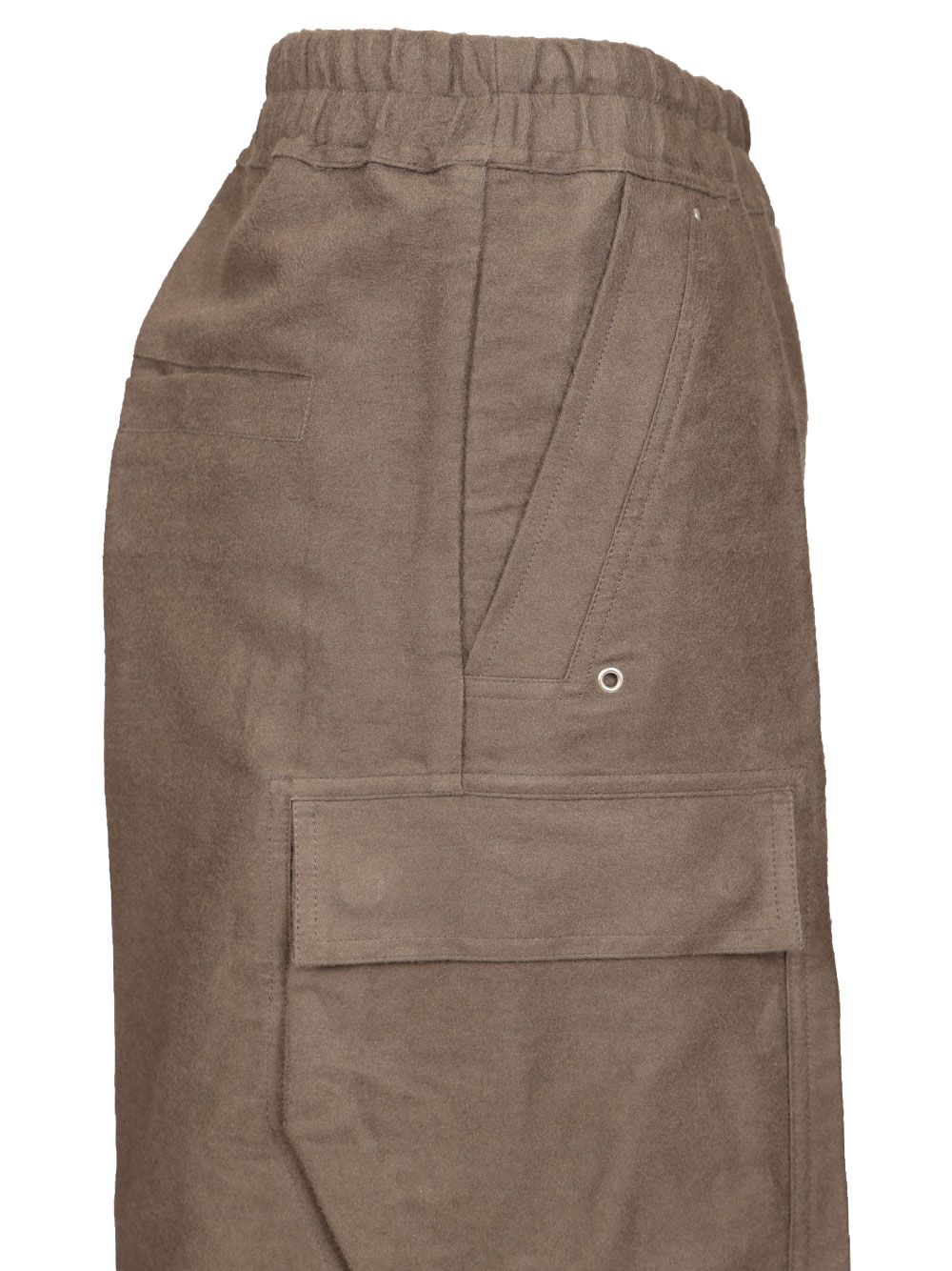 Rick Owens Cargobela  Ramie Moleskin Trousers - Beige | 75bdc65a95827acf6a425329224265ceb42fc968