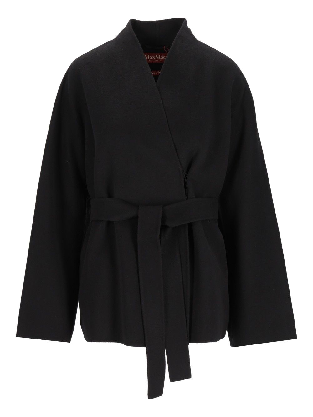Max Mara Studio Cardigan Coat Coats - Nero | 96c908353fdce326d37b1c2096bd322ad482c8a3
