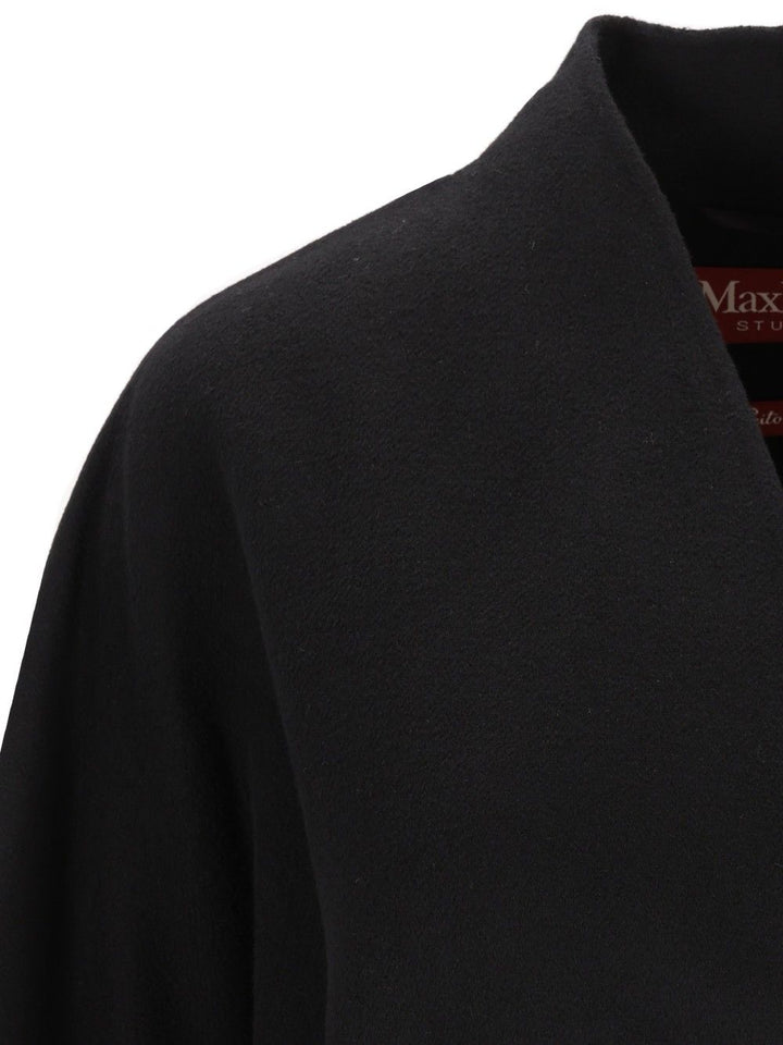 Max Mara Studio Cardigan Coat Coats - Nero | b7636fd5588a95b61cf7e536fe40405cbc23bb12