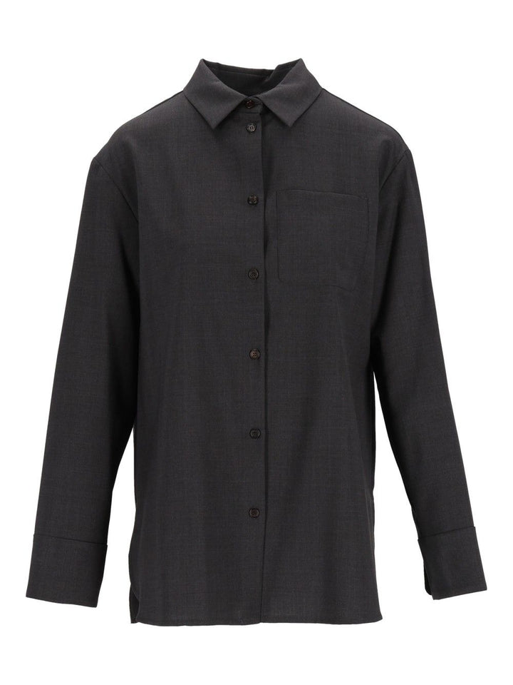 'S Max Mara Opera Wool Shirt Shirts - Grey | 267137cfbf0b331faefad89a6aced6f199f137bc