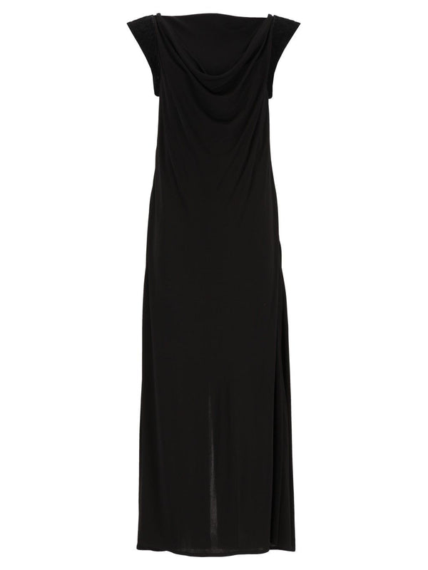 Crepe Viscose Jersey Abiti Nero