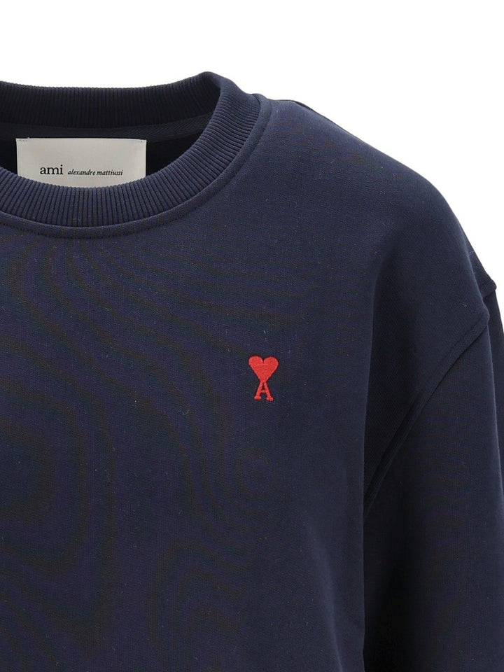 Ami Ribbed Sweatshirt Sweatshirts - Nero | 337c8a41c83cdb8e96a40f0f38bb5b7e0c42a533