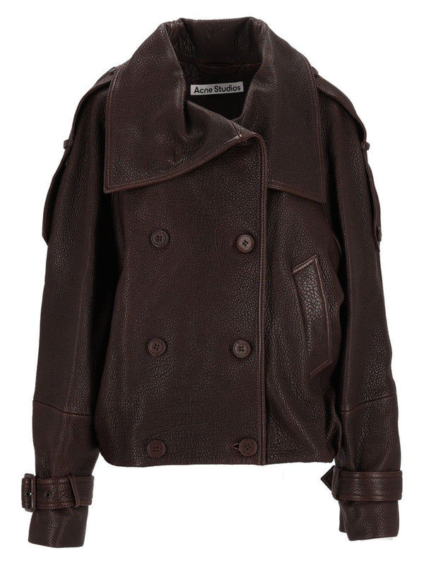 Pelle Full Grain Giacche Marrone