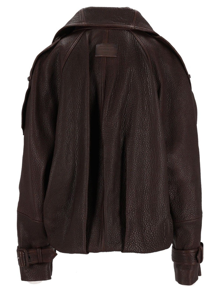 Acne Studios Full Grain Leather Jacket Giacche - Marrone | 981ad73e523d1a744a4c8abc4f2ec766a1c5c6d8
