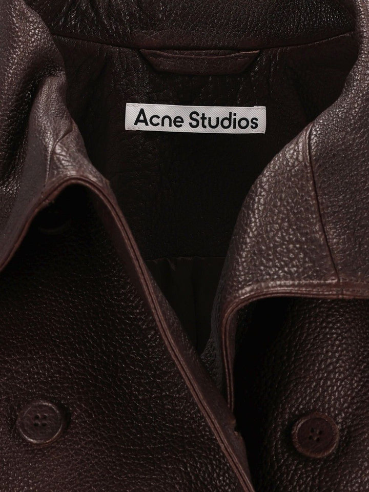 Acne Studios Full Grain Leather Jacket Giacche - Marrone | 211993e3009b9575e43fe146172573121711f0fe