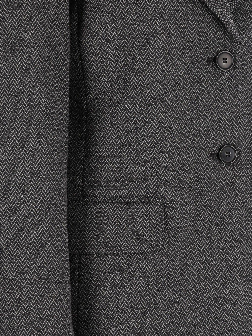 Weekend Max Mara Feroce Sigle Breast Wool Cotton Jacquard Blazer Giacche - Grey | 0b692afa22bf1109c23bf692177b1a0ab4f1c2a5