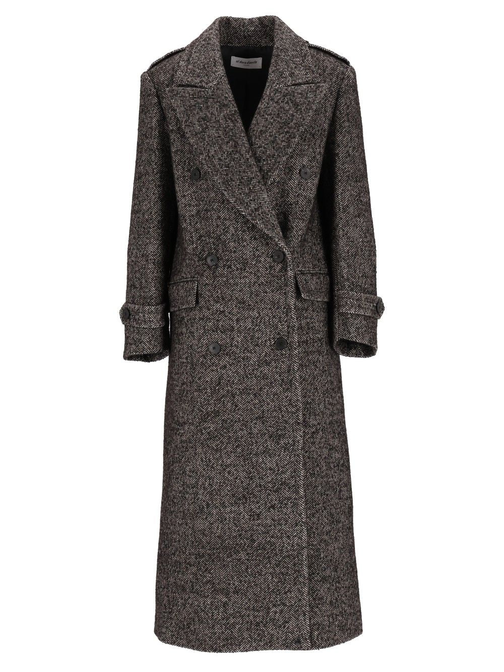 Al Duca D'Aosta Double-Breasted Coat Coats - Nero | 7edc48f432d0361cff8ecbcbdbfa2dde672acc76