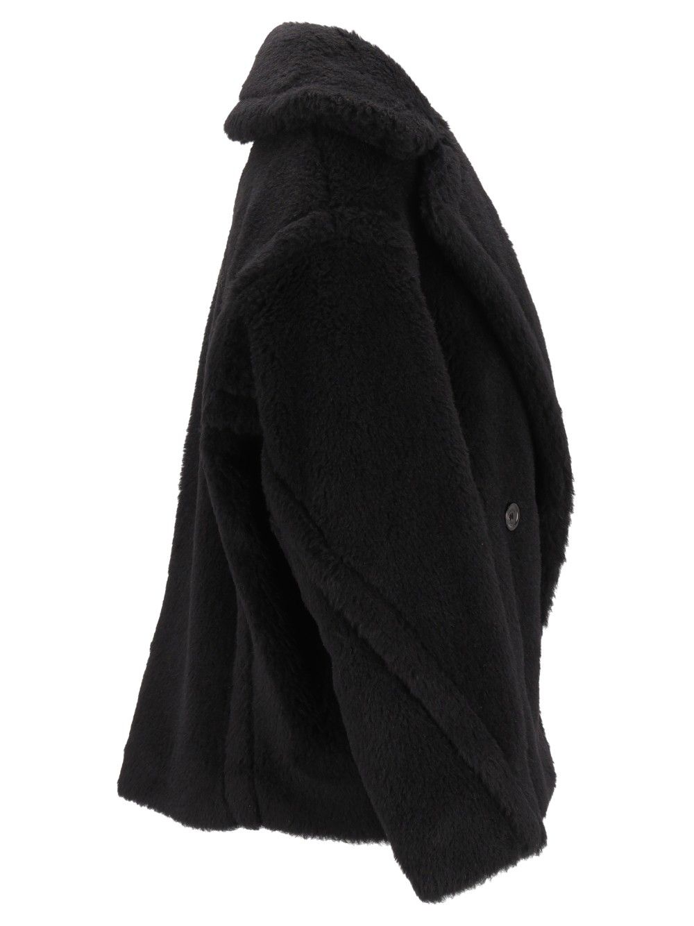 Max Mara Alcuno Short Teddy Double Breasted Wool Alpaca Silk Trousers - Nero | a70ac1cc3396a48636051df8188d4996ffb2be3d