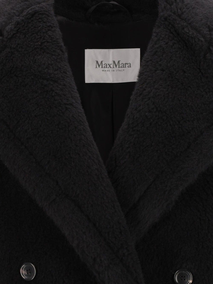 Max Mara Alcuno Short Teddy Double Breasted Wool Alpaca Silk Trousers - Nero | 7b77adce6360fae515ae4fe5004fcad20d0cdbda