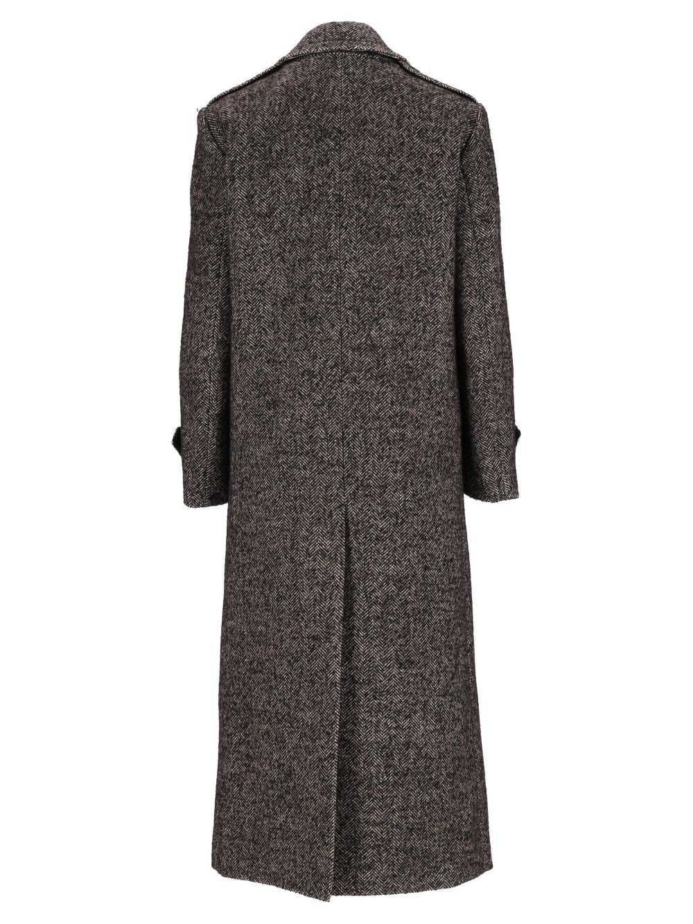 Al Duca D'Aosta Double-Breasted Coat Coats - Nero | 16e9973041441726956553148bb9a6315269df2a