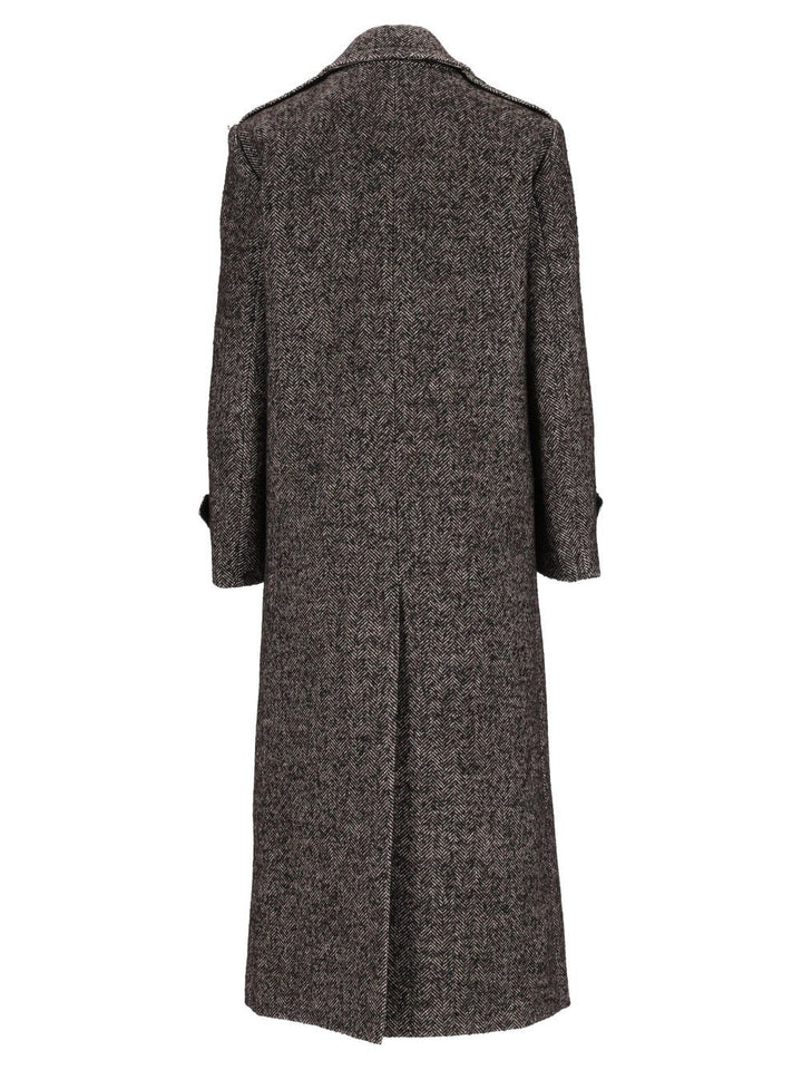 Al Duca D'Aosta Double-Breasted Coat Coats - Nero | 16e9973041441726956553148bb9a6315269df2a