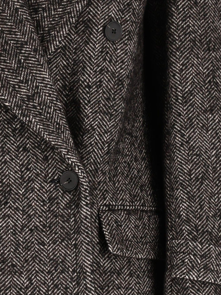 Al Duca D'Aosta Double-Breasted Coat Coats - Nero | 5a804284bd35c4db6d9603966f07f883b84c2381