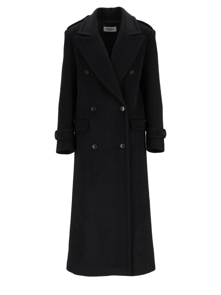 Al Duca D'Aosta Double-Breasted Coat Coats - Nero | 0cecc541ae27d6abb9c30f6a3c640507af788506