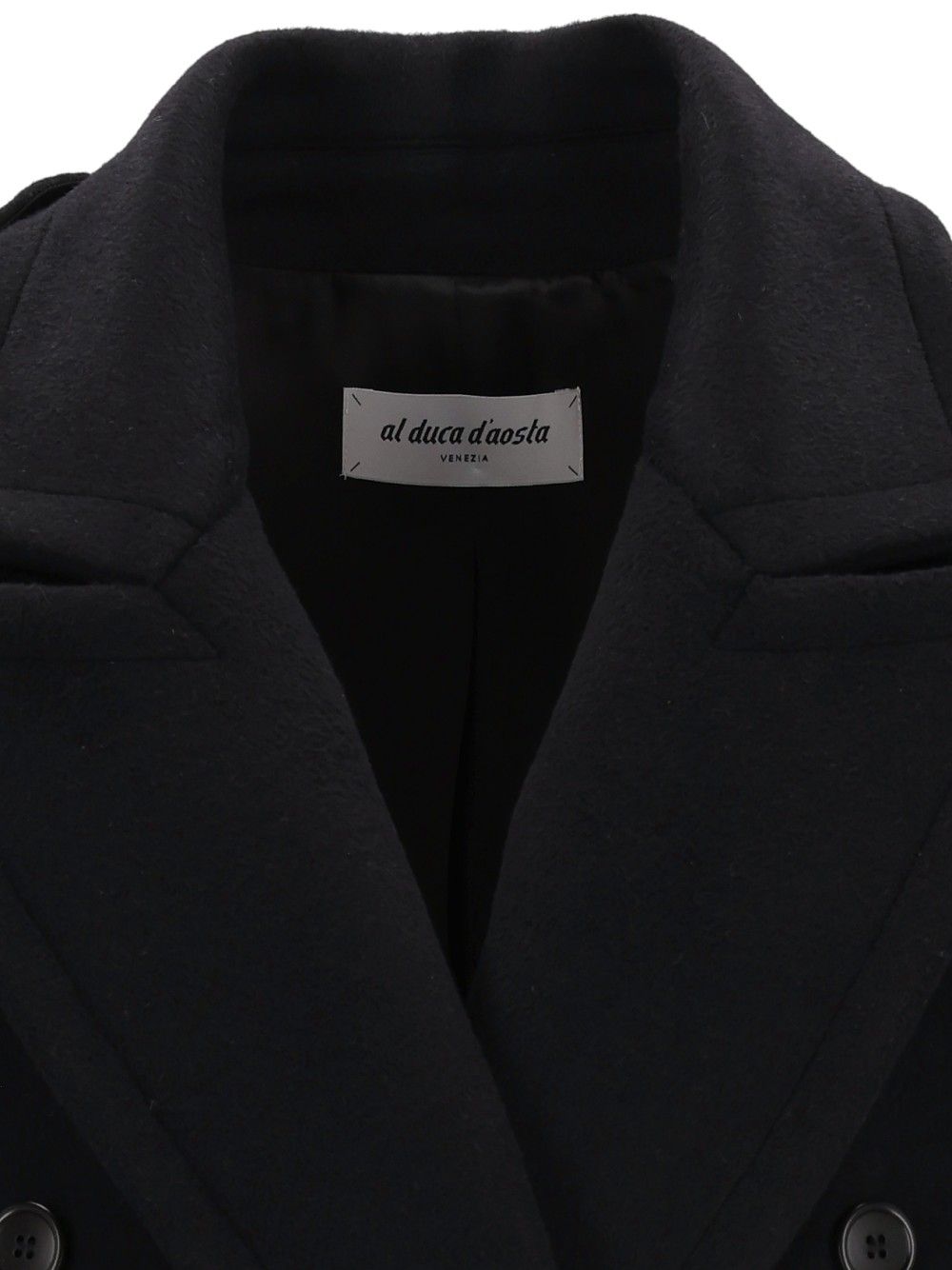 Al Duca D'Aosta Double-Breasted Coat Coats - Nero | 2b9c962b31c09d5ee3095b2e3009ca5484682e2c