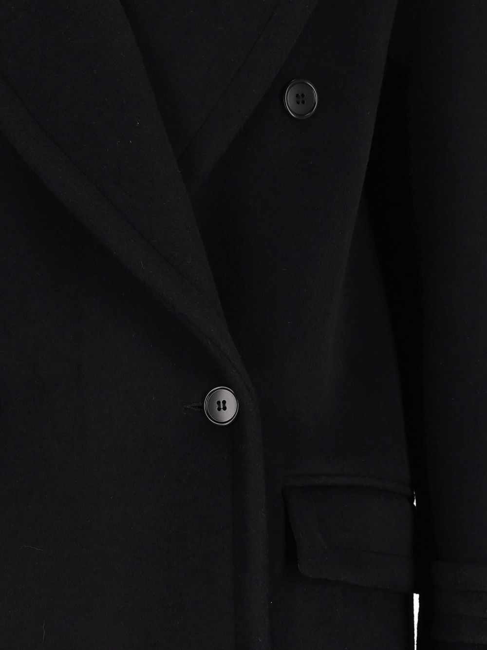 Al Duca D'Aosta Double-Breasted Coat Coats - Nero | 33cbf023dfbddc09c95b863c64852d9734991838