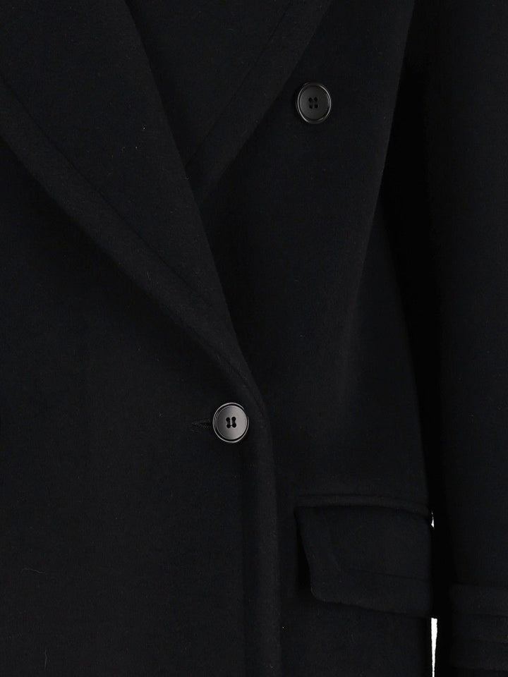 Al Duca D'Aosta Double-Breasted Coat Coats - Nero | 33cbf023dfbddc09c95b863c64852d9734991838