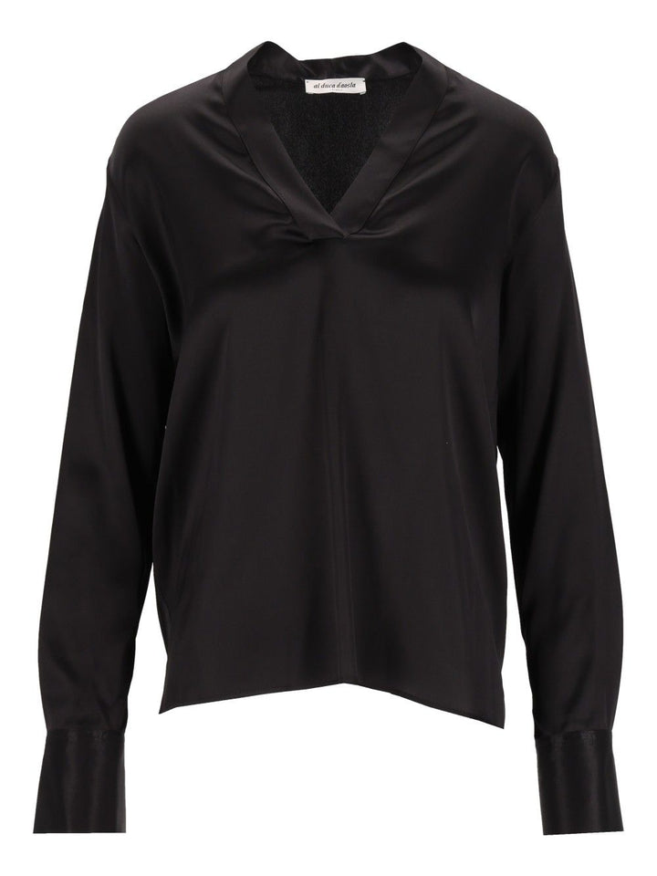 Al Duca D'Aosta Long-Sleeved Tunic Top - Nero | 8fd7f3710116d85cba815f1bc738d9c991145627
