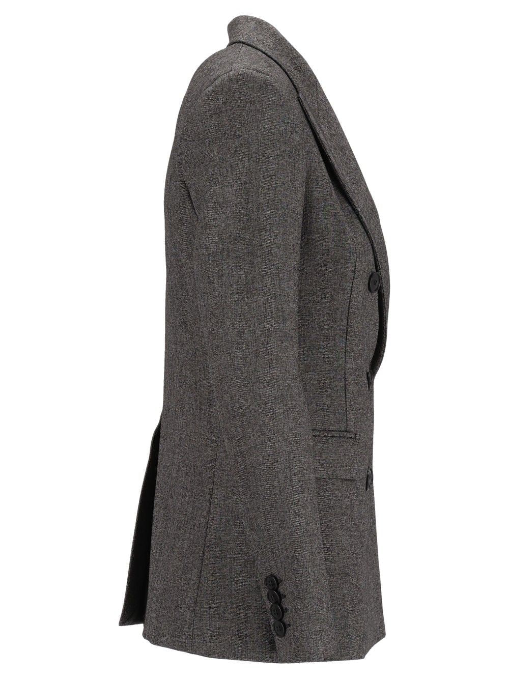 Al Duca D'Aosta Double-Breasted Jacket Giacche - Grey | 38686c6255fe584a7528102751917e818b743cf2