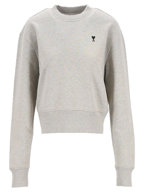 Quota - Sweatshirt With Contrasted Ami De Coeur Sweatshirts Grey