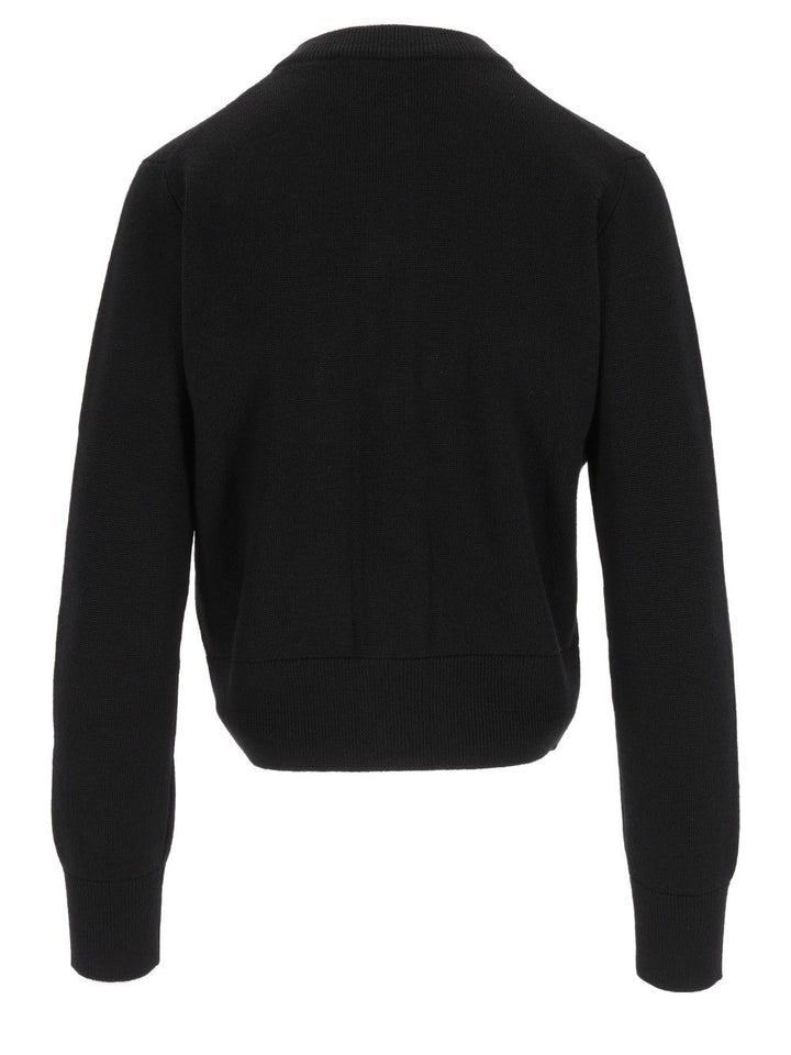 Ami Knitted Cardigan Knitwear - Nero | 09f0b2adc7fc060491aec8fa9c41786692b7c812