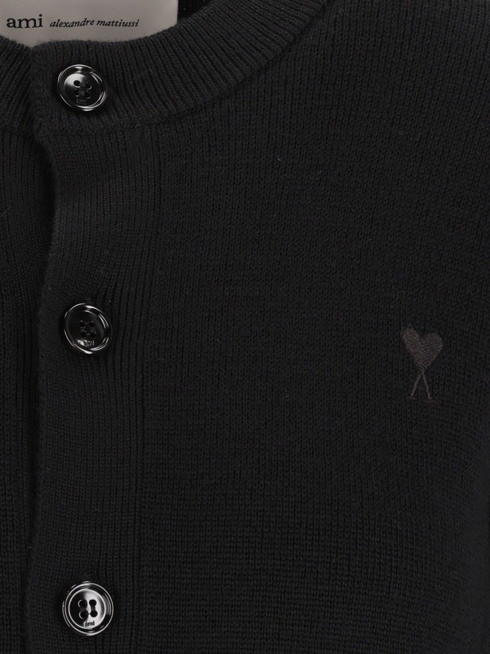 Ami Knitted Cardigan Knitwear - Nero | 4db5ad77bd1265da9d507564712818030d233166