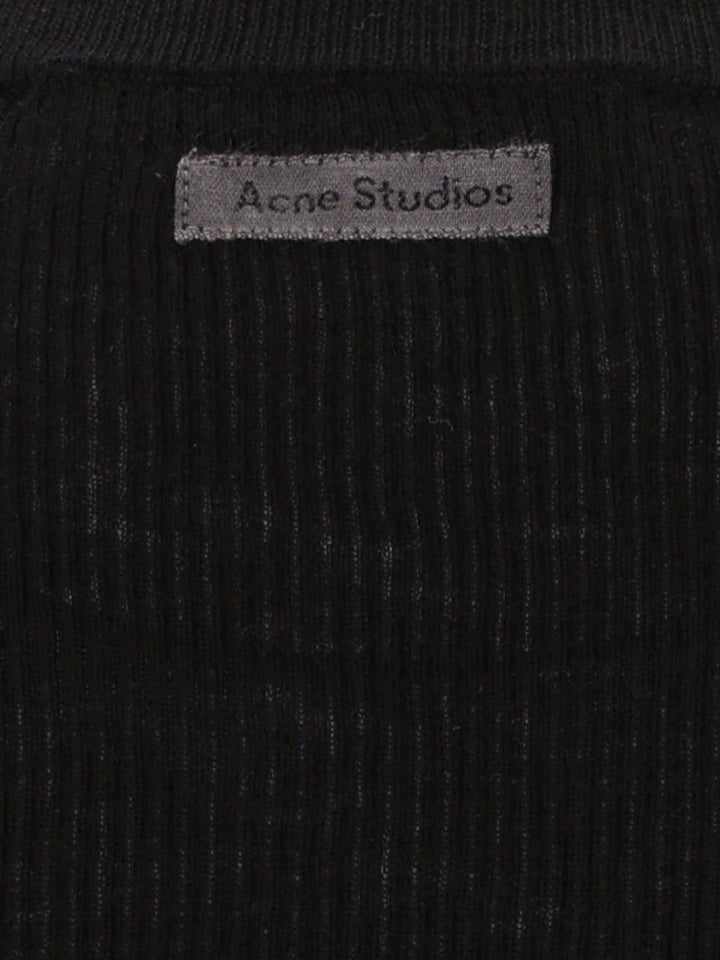 Acne Studios Layered Button-Up Cardigan Knitwear - Nero | e2f13ef53e03744010f7e50bc1a530e5ed3613be