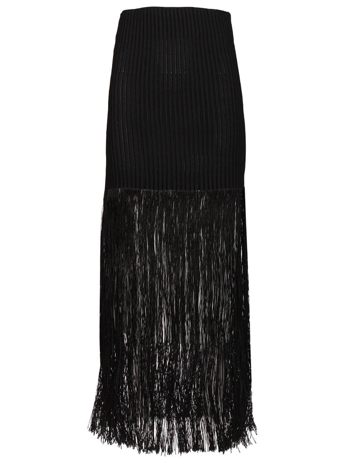 AlaÏA Fringed Skirt Tube Fringed Knit Gonne - Nero | a4837b32ea30750f830944e8661b52d71be8a1eb