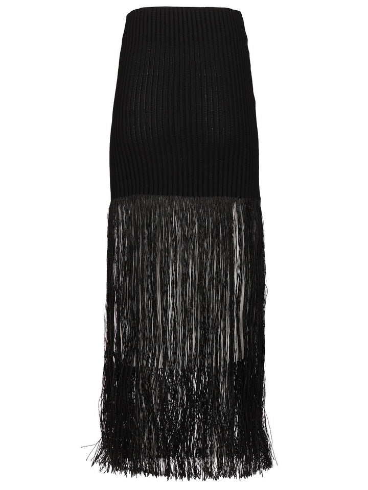 AlaÏA Fringed Skirt Tube Fringed Knit Gonne - Nero | 16674326eeb52e36d84df4063b3a9e9c0e5f720a