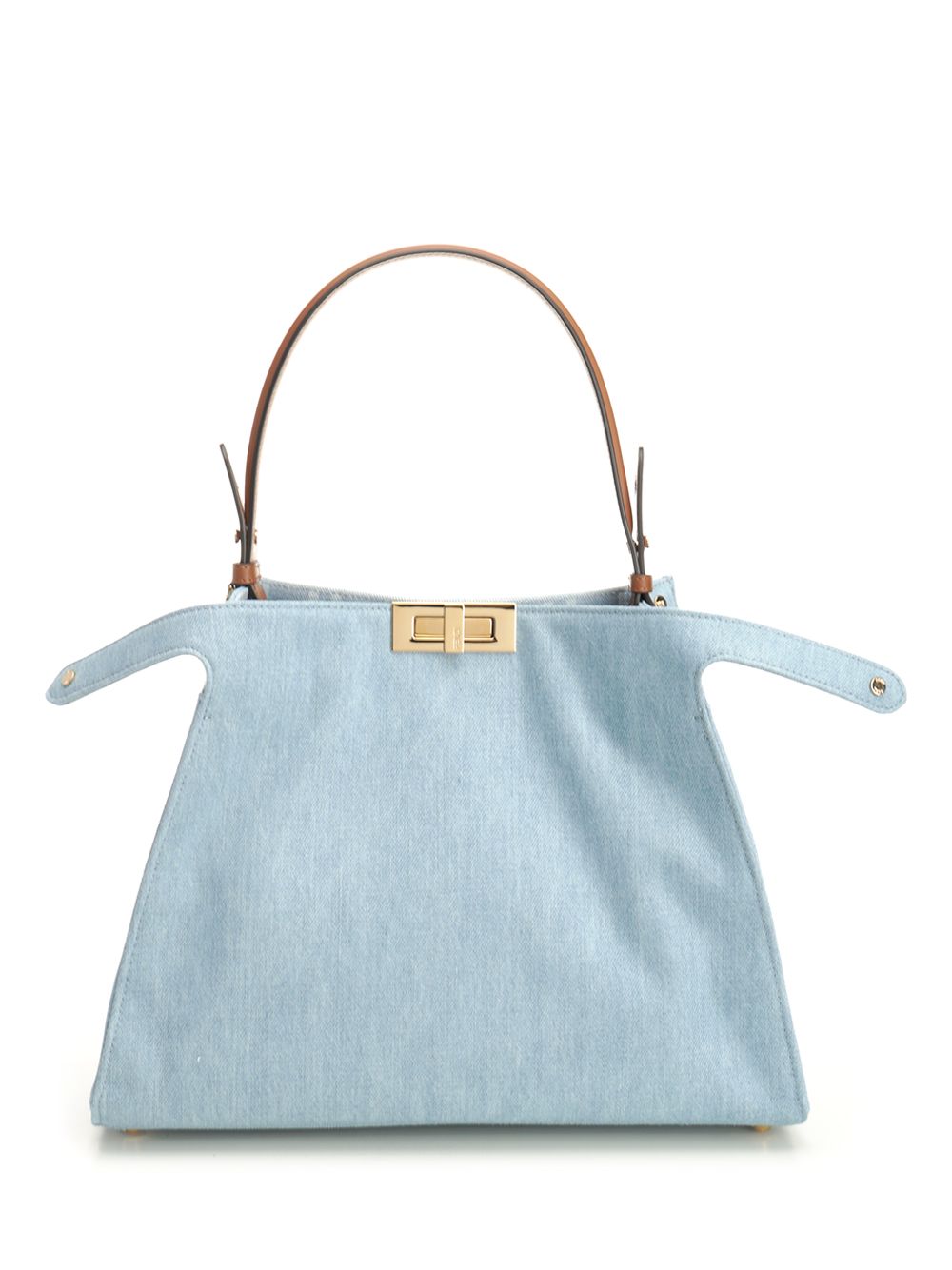 Fendi Fendi Way Medium Denim Bag Shoulder Bags - Light blue | 045aad19efc45213ebb7f48fdc2c7c75d8480e94