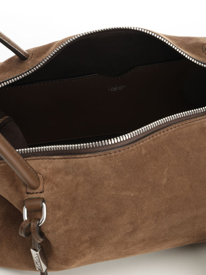 Max Mara Mxaholdallsling Ew Suede Shoulder Bag Shoulder Bags - Marrone | a6d1030ed9ec94587a1770d4977918d803c3f136