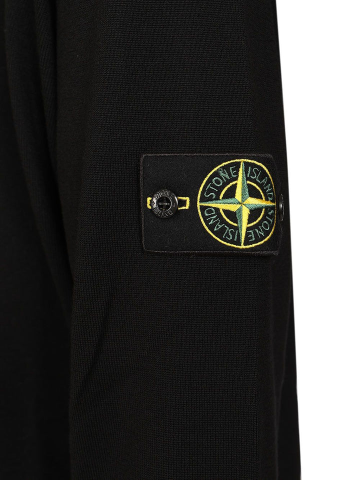 Stone Island Light Pure Rws Wool Knitwear - Nero | f60a9d006571885729da20bc1d4ffcb3c4768a7b