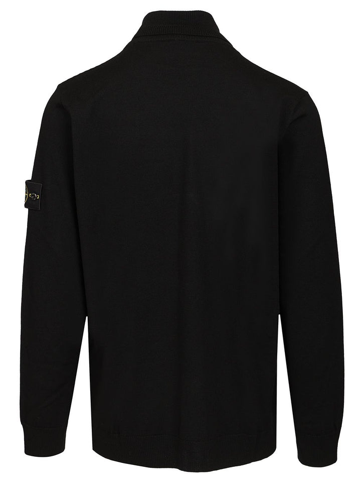 Stone Island Light Pure Rws Wool Knitwear - Nero | c567f13a9a1e9fb33966b04e121911395b08c018