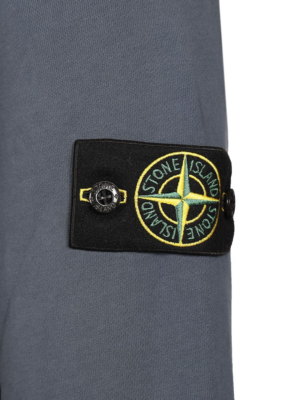 Stone Island Organic Cotton Sweatshirt With Short Zip Knitwear - Blu | a144aae81e2eed8919eb4020669a5a86ee613be9