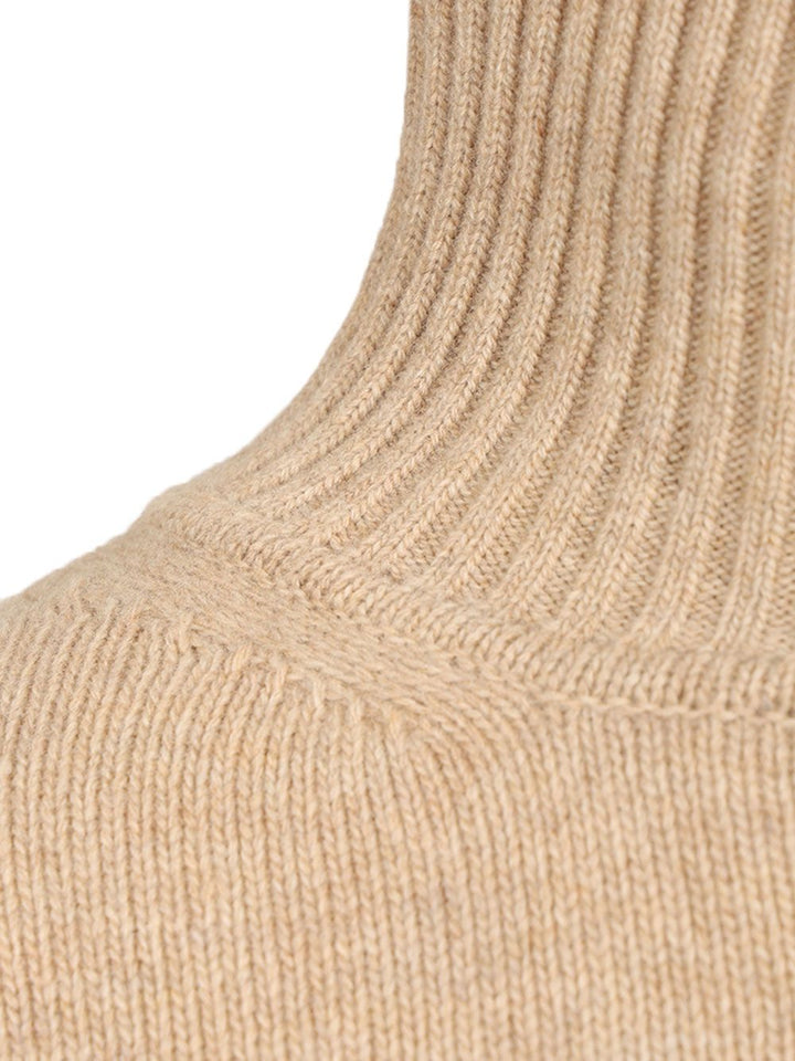 Weekend Max Mara Borgia Wool Turtleneck Oversize Knit Knitwear - Beige | 93668ba7a65938d0e7492e5dec67522732e6c099