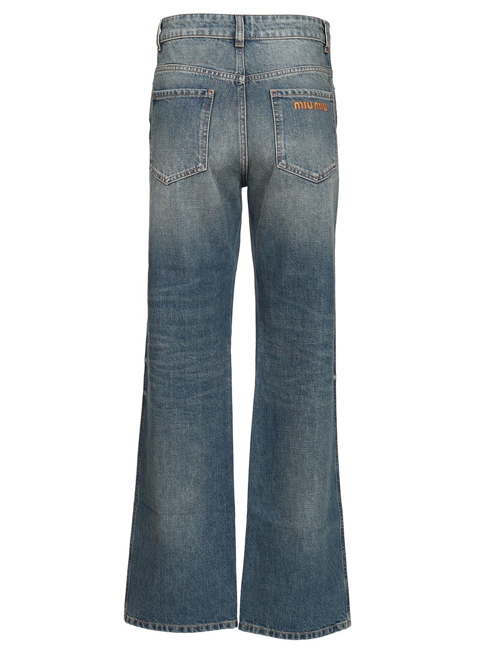 Miu Miu Five-Pocket Denim Trousers Jeans - Blu | 8aa0058599c759767ab7afcd648b73d6be351462