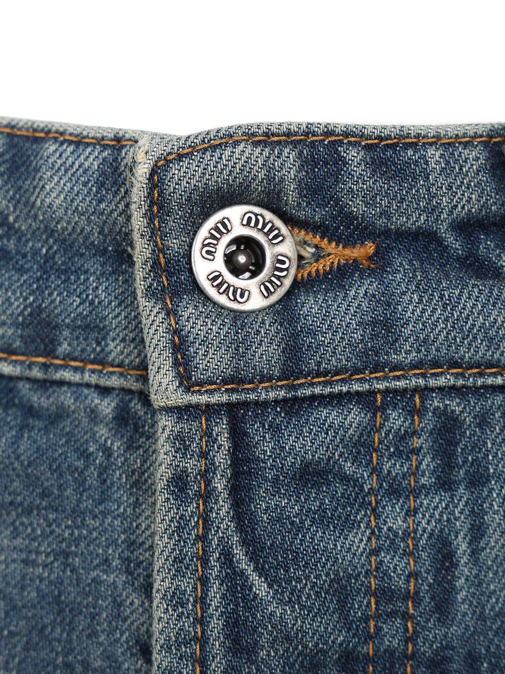 Miu Miu Five-Pocket Denim Trousers Jeans - Blu | 5936c32bd444d6fe136967bdace055aec4a82c0a