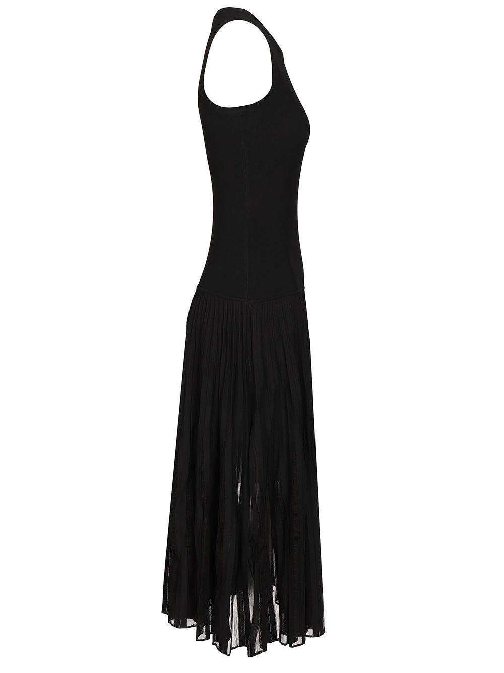 AlaÏA Pleated Sheer Dress Abiti - Nero | f34f10977a1053775dd68412178b516ccef8b62c