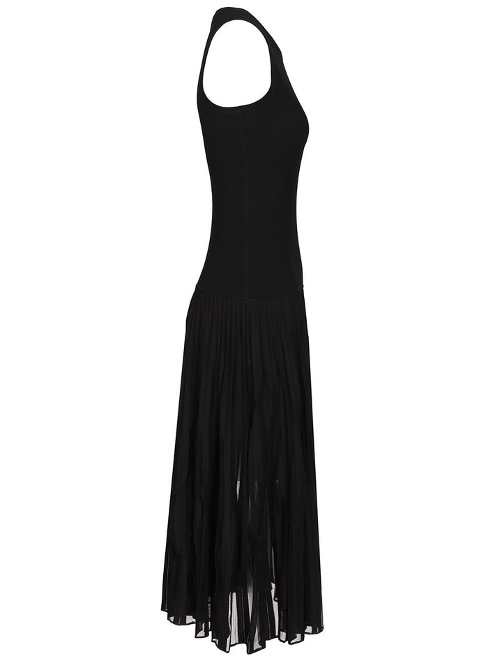 AlaÏA Pleated Sheer Dress Abiti - Nero | f34f10977a1053775dd68412178b516ccef8b62c