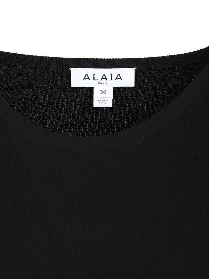 AlaÏA Pleated Sheer Dress Abiti - Nero | d0baf01d18daedc5477b91ca44f195d508751f59