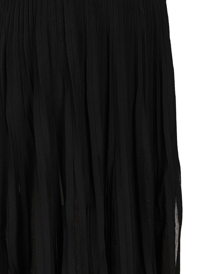 AlaÏA Pleated Sheer Dress Abiti - Nero | f8cc26760f15affe61ce9eefb2421bec733800e3