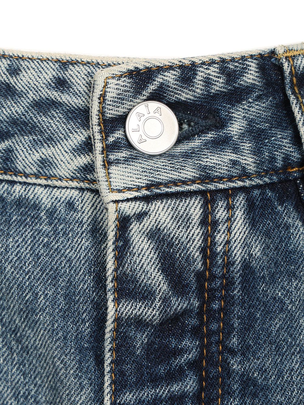 AlaÏA Round Jeans - Blu | 43371dca69058e5a99d3c00ed9a2a77694ef0e12