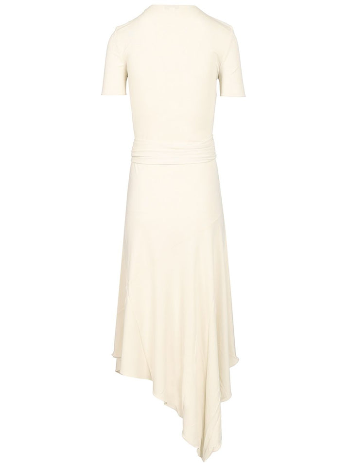 AlaÏA Jersey Dress With Belt Abiti - Bianco | 29f9e47401d16b4d5d32dba14020ec175de6af10
