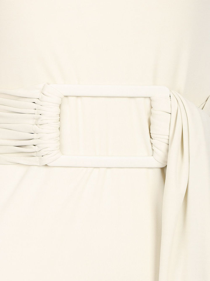 AlaÏA Jersey Dress With Belt Abiti - Bianco | eb129b143caf1744cb297834591a9490fb64fabf