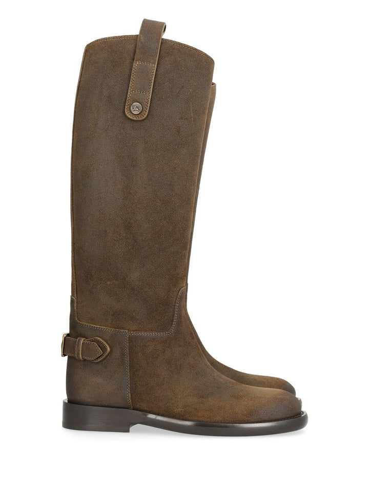 Burberry Cavalier Suede Boots - Marrone | 693ad8010ca6bb6d8a108f5de7b6251c67fbc386